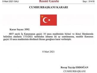 土耳其禁止裁員令從3月17日起再度延長兩個月